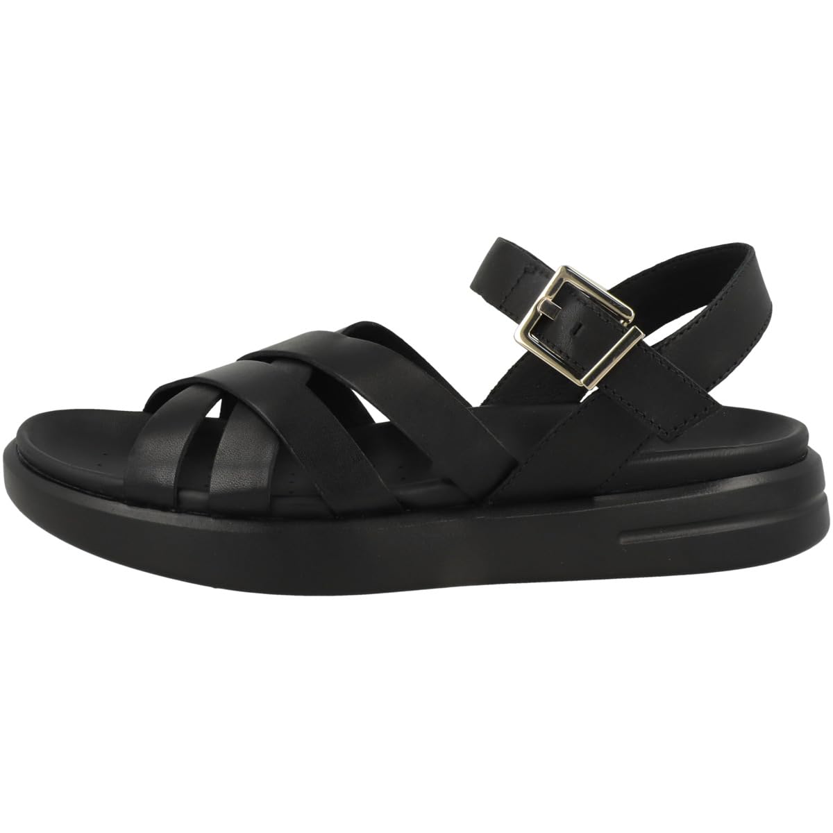 Geox D Xand 2s, Sandalia, Black, 39 EU