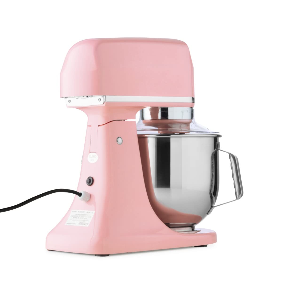 Maxima Máquina de agitación planetaria para Pasteles, Productos pequeños Robot de Cocina MPM 7L Rosa, Acero Inoxidable, 11 Velocidades