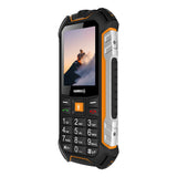 Hammer H Boost LTE, Robusto, Mega batería de 3500 mAh, 2.4", Resistente al Agua (IP68), a Prueba de Golpes, Linterna, Dual-SIM, Bluetooth, teléfono Celular con Botones, Negro