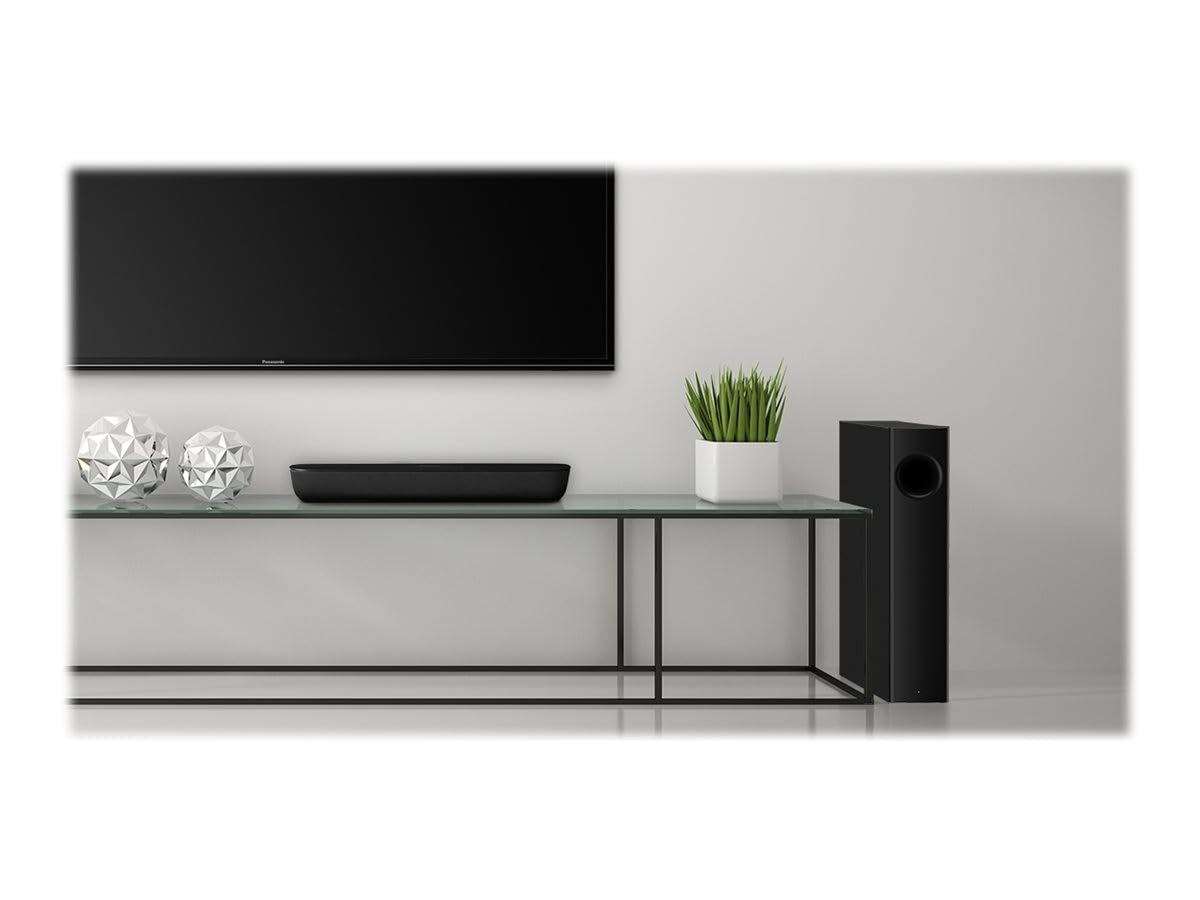 Panasonic SC-HTB250 Barra de Sonido (Inalámbrico y alámbrico Con Subwoofer Hogar, 2.1 Canales, Altavoz Soundbar, DTS Digital Surround,Dolby Digital, 5,08 cm (2''), 10 cm)- Color Negro