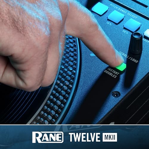 RANE Twelve MKII - Controlador DJ Midi Motorizado, Giradiscos de 12’’ Estilo Vinilo con Control DVS y USB Midi para Traktor, Virtual DJ & Serato DJ