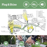 Paulmann 93930 Plug & Shine Connector exterior 10 m 1in-5out IP68 2x1,5 mm² 93930 Cable de extensión, cable de conexión, iluminación exterior, Negro