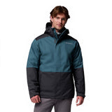Columbia Chaqueta Point Park Interchange para hombre, abrigo de invierno 3 en 1 Interchange, Everblue, Shark, XL
