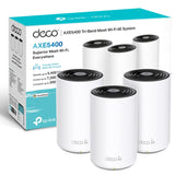 TP-Link Deco XE75 (3-Pack), WiFi AI Mesh AXE5400, WiFi 6E,Banda 6GHz, Ancho Canal de 160MHz,Cobertura WiFi de 668 m2, 3 Puerto Gigabit Instalación hasta 200 Dispositivos