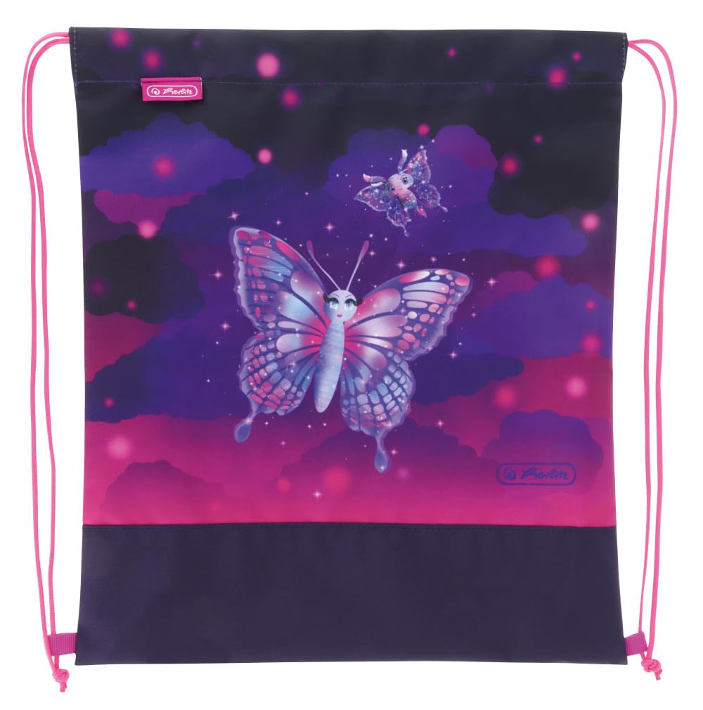 Herlitz Loop Plus Mochila Escolar, Niñas, Morado, 37 x 31 x 22 cm