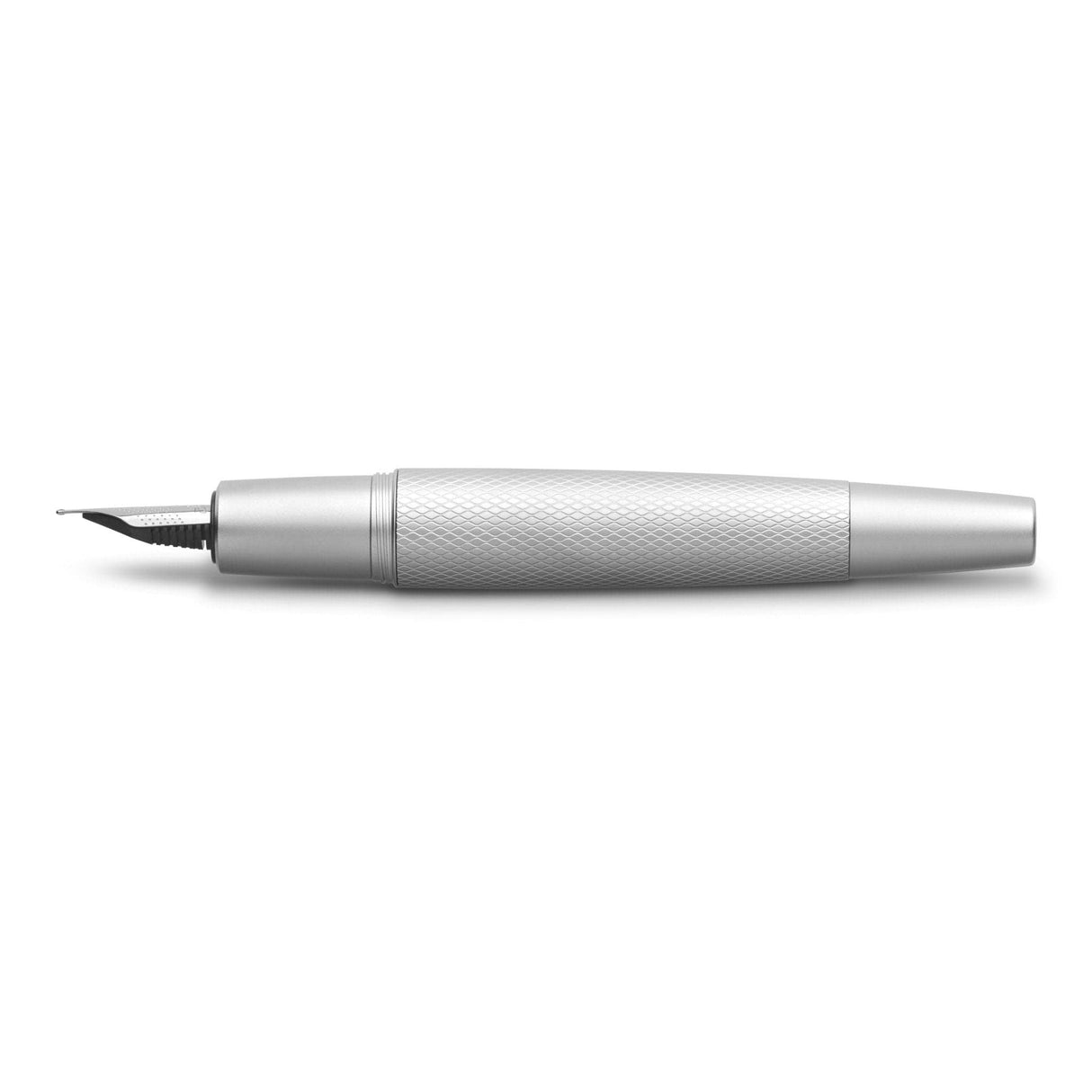 Faber-Castell e-motion 148672 Pure Silver - Pluma estilográfica (plumín EF, incluye caja de regalo y convertidor)
