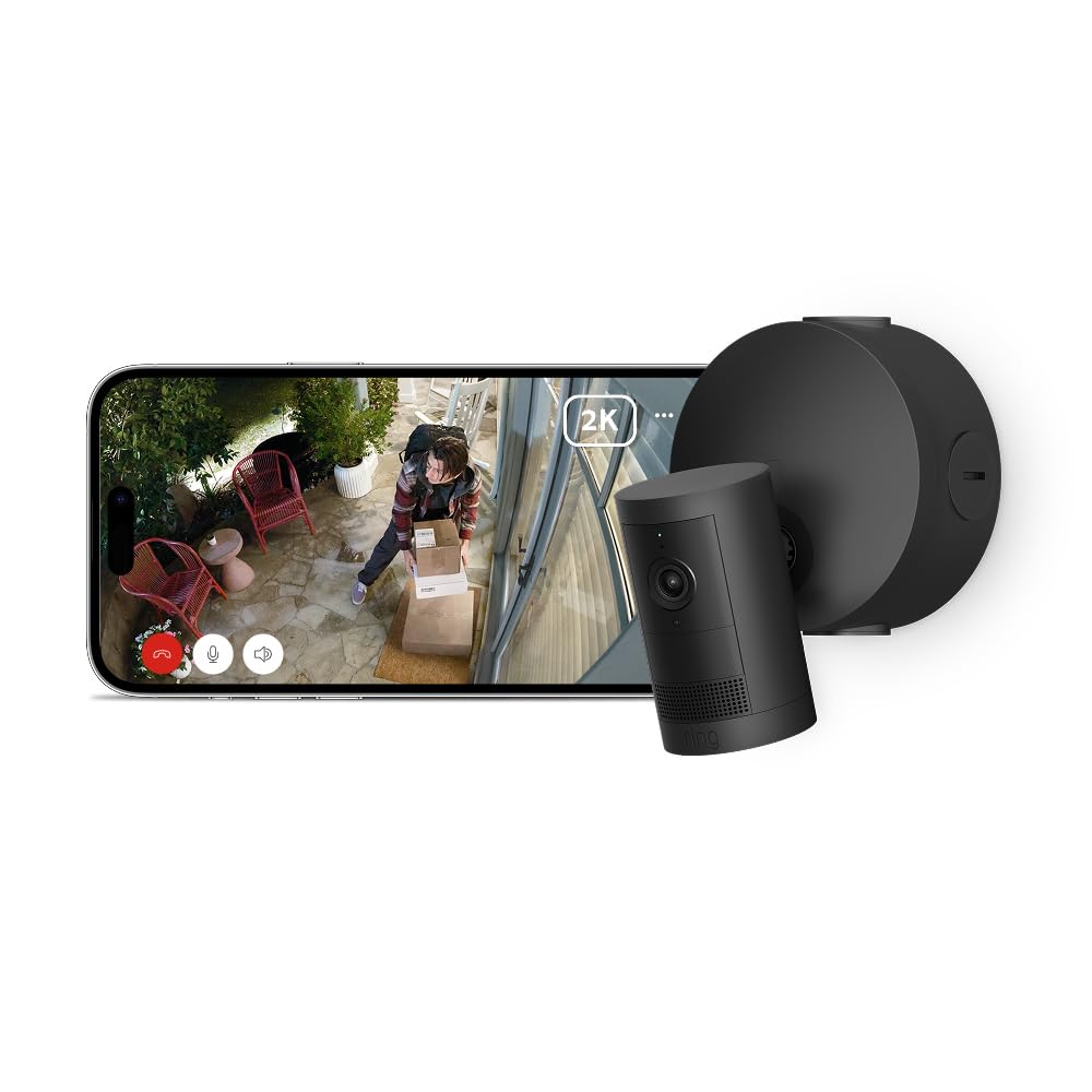 Ring | Nueva Cámara exterior Plus Power-Over-Ethernet (Outdoor Camera Plus) | Vídeo 2K de gran angular | Alimentación constante | 30 días de prueba gratuita del plan de Ring Home
