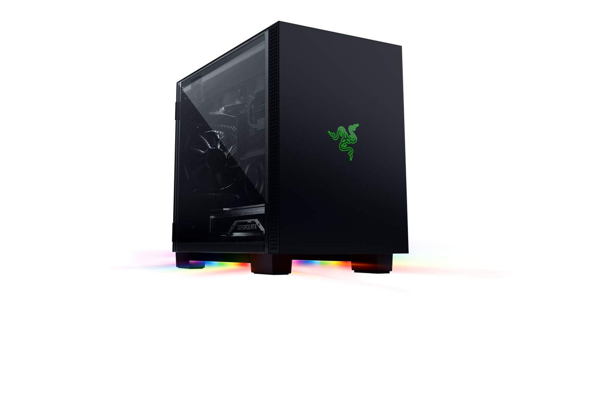 Razer Tomahawk Mini-ITX - Caja para juegos con Razer Chroma RGB (Puertas con bisagras en ambos lados, ventilación, filtro de polvo, gestión de cables, para radiadores de hasta 240 mm)