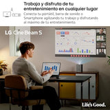 LG PU615U - Proyector CineBeam S, 4K UHD, 40 hasta 100", Smart TV con webOS, Tiro Ultra Corto, Láser RGB 500 Lúmenes, Dolby Atmos, HDMI eARC y USB-C