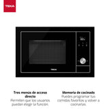 Teka ML 8200 BIS - Microondas y Grill de 20 lts, Urban Colors Edition, 5 Niveles de Potencia, Touch Control, Memoria de Cocinado, Display TFT, Color Cristal Negro