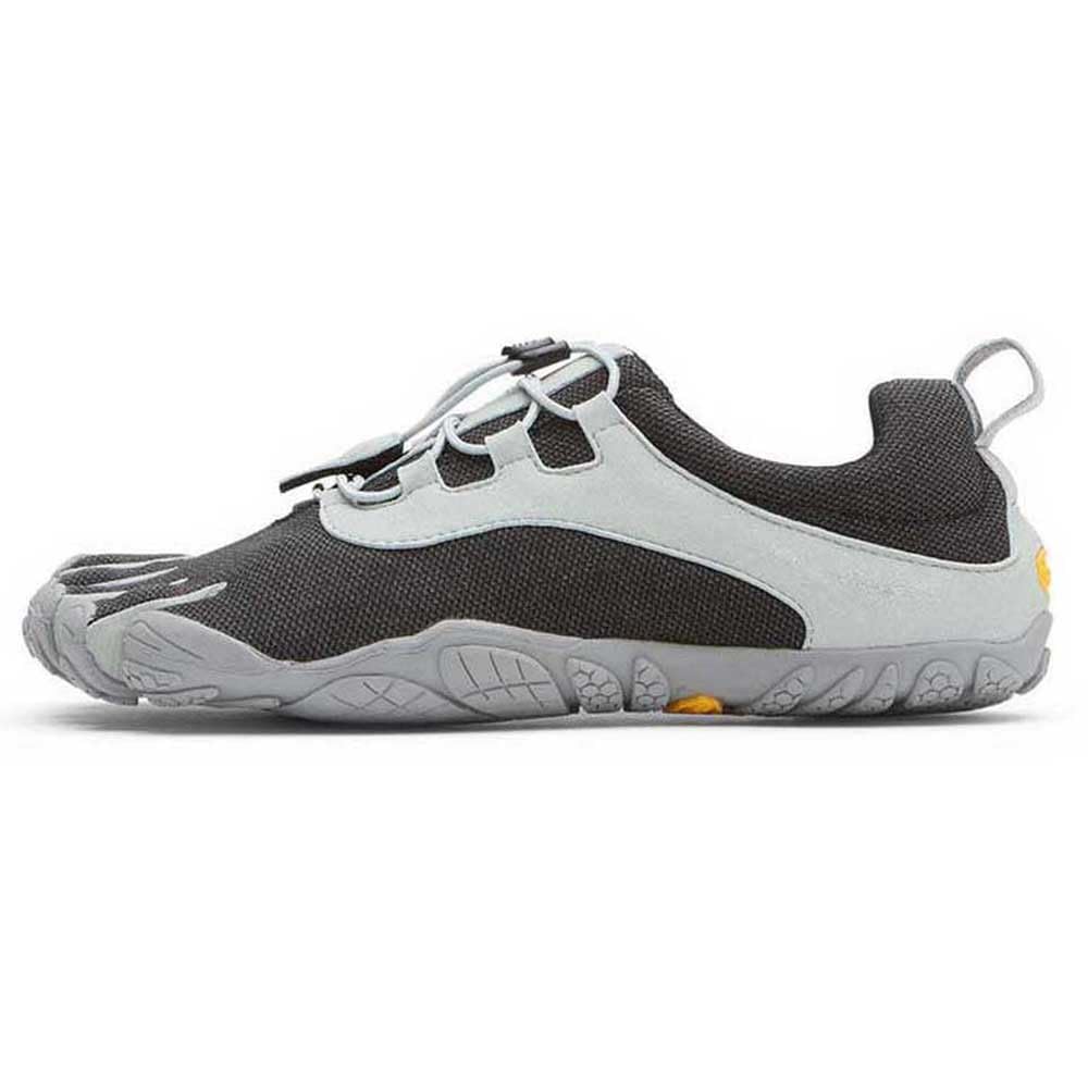 Vibram FiveFingers V-Run Retro, Zapatillas Hombre, Negro y Gris, 43 EU Estrecho