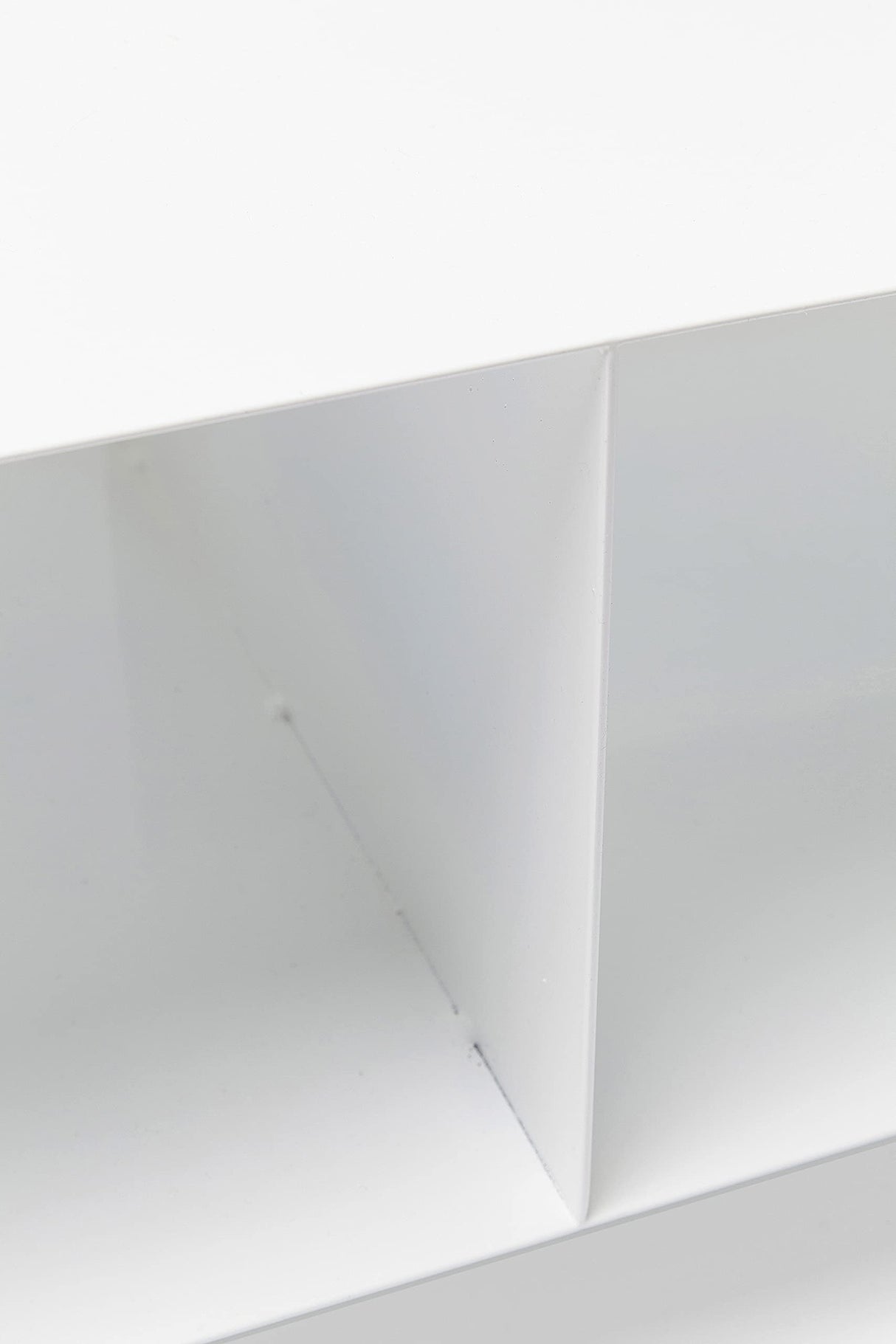Kare Design Mueble de TV Lounge M, Blanco, Estilo Minimalista, Diseño Moderno, Funcional Espacio, Acero Pulverizado, 30 x 90 x 42 cm (A/A/P)