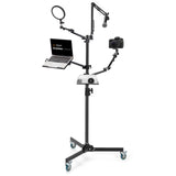 TARION Soporte Camara Mesa Brazo: Soporte para Camara de Escritorio Flexible Overhead Camera Mount Rig Fotografia con Brazo Articulado para Luz de Anillo Micrófono Video Titanrig(Conjunto de Pasillo)