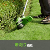 Greenworks GD24X2LT Recortadora de hilo con batería, Li-Ion 2x 24V ancho de corte 33cm 6200rpm diám. hilo 2mm alimentación automática flowerguard modo Hi/Low con 2 baterías 2Ah y cargador doble
