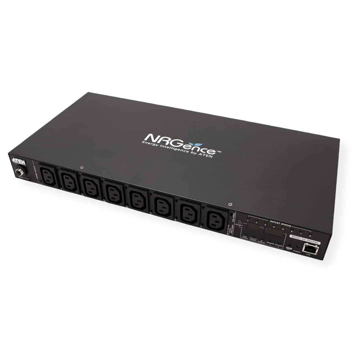 ATEN PE8108G Unidad de distribución de energía (PDU) 1U Negro 8 Salidas AC - Unidad de distribución de energía (PDUs) (Monitorizado, 1U, Horizontal, Metal, Negro, 8 Salidas AC)