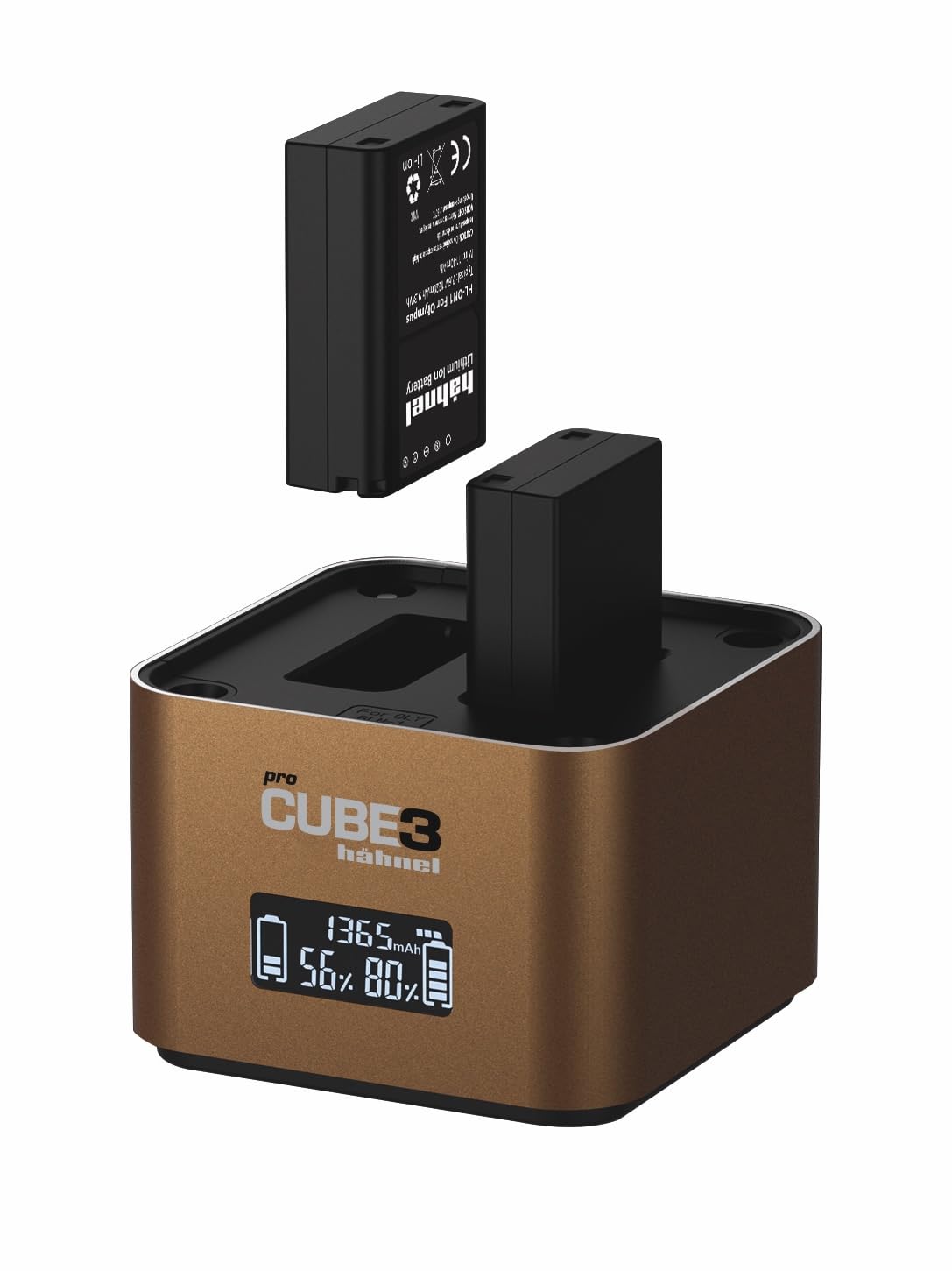 Hähnel - ProCube3 - para Olympus - Cargador dúo DSLR - Carga más rápida - Entrada USB Tipo C
