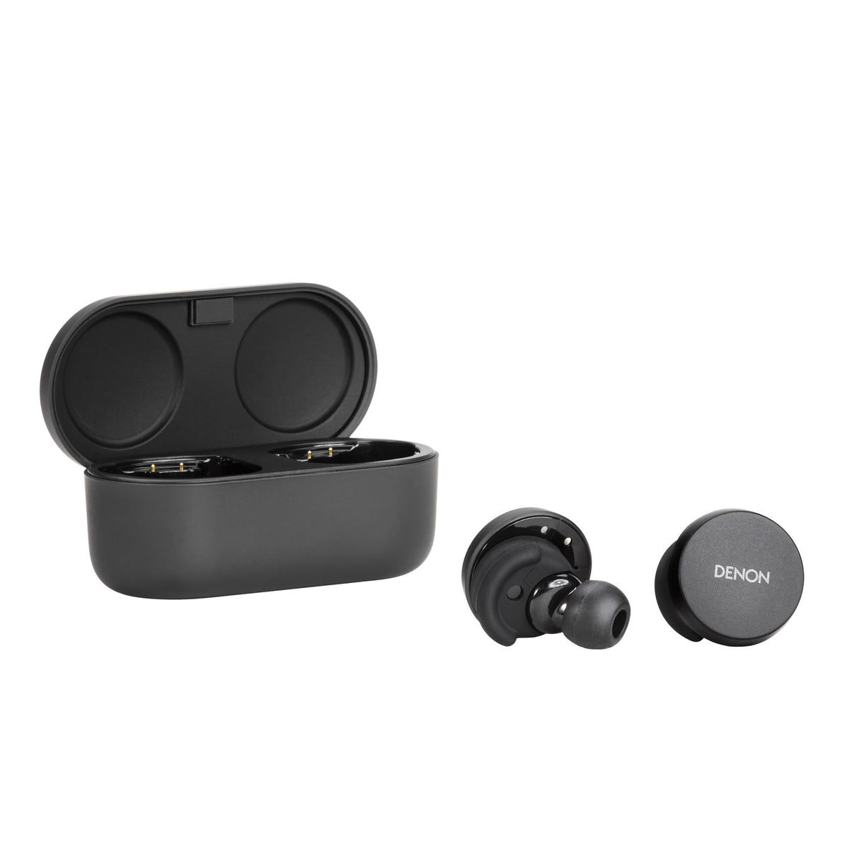 DENON PerL True Wireless Earbuds, Perfil de Sonido Personalizado, Auriculares con cancelación de Ruido, Auriculares Resistentes al Agua, con micrófonos Integrados y batería de Larga duración