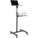 StarTech.com Soporte Móvil para Proyector y Ordenador Portátil - Carrito de Servicio Pesado para Proyector (2 Estantes) - de Altura Ajustable para Presentaciones - con Ruedas Bloqueables (ADJPROJCART)