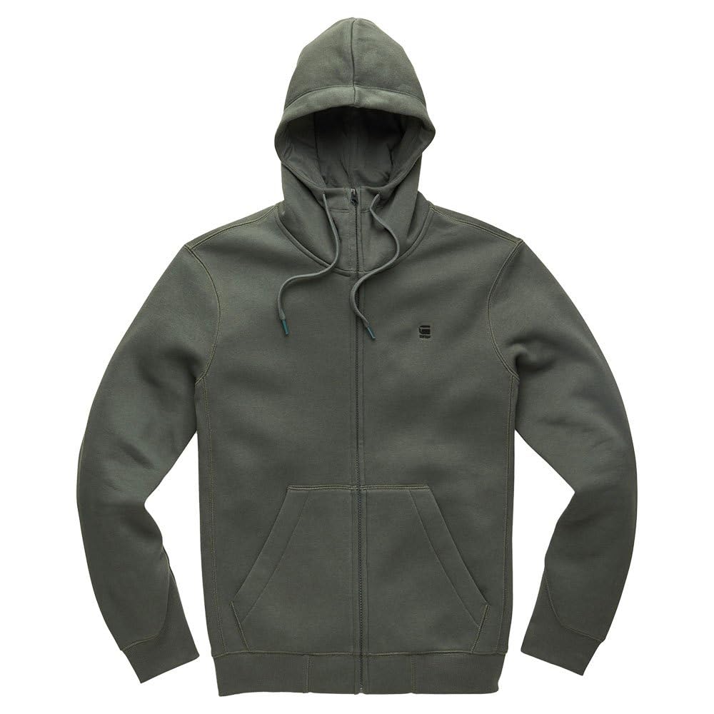 G-STAR Sweat à capuche zippé Premium Core Thru pour homme, Gris (Graphite D16122-c235-996