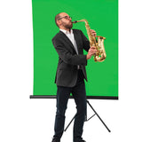 Hama Fondo de fotografía de Tela de 2,95 x 6 m (Fondo Plegable para Estudio fotográfico, 100% algodón, Pantalla Verde, Fondo para fotografía, vídeo y televisión), Color Verde