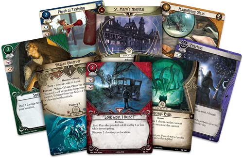 Fantasy Flight Games , Arkham Horror The Card Game: Revised Core Set, Card Game, Ages 14+, 1 to 4 Players, 60 to 120 Minutes Playing Time