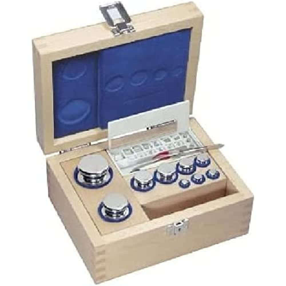 Núcleo - 324 - F1 Peso Set 1 Latón niquelado en caja de madera - 324-65 500g -