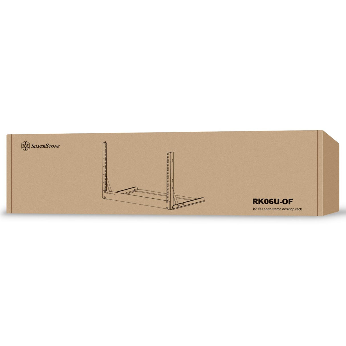 SilverStone SST-RK06U-OF 19 Zoll Desktop-Rack, offener Rahmen - 6U