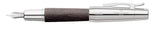 Faber-Castell 148220 - Pluma Estilográfica E-motion - Cuerpo en Madera de Peral - Trazo M - Negro
