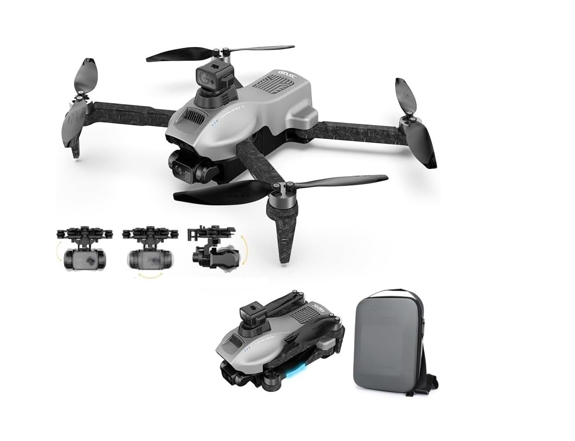 LUXWALLET Nocchi Fly-High – 5 GHz WiFi GPS Drone - Laser Obstacle Avoidance - 3 Axis Gimbal Drone – 4K Camera Drone- Borstelloze Motor – Return To Home - Zilver