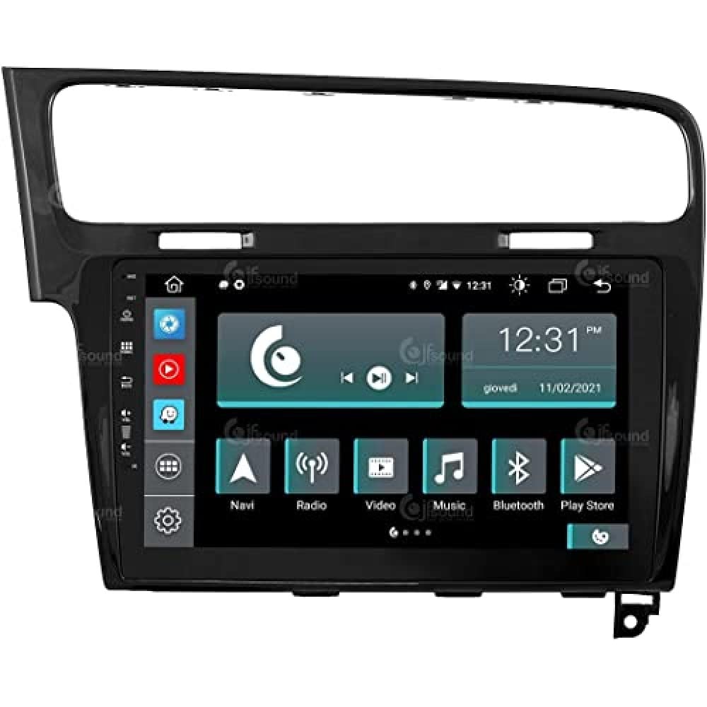 Autorradio de Ajuste Personalizado para Volkswagen Golf 7 Negro Android GPS Bluetooth WiFi Dab USB Pantalla táctil Full HD 10" procesador de 8 núcleos y comandos de Voz