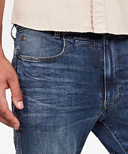 G-STAR Hombres D-Staq 3D Slim Jeans, Azul (Medium Aged D05385-8968-071), 33W / 30L