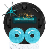 Cecotec Robot Aspirador Autovaciado y Mopas Giratorias Conga 13090 Spin Revolution Home&Wash Essential. 7000Pa, Tecnología Láser, Cepillo de Silicona y Lateral, App, Bluetooth y WiFi 2,4GHz, 5GHz