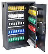 Pavo - Armario de Llaves de Alta Seguridad para 150 Llaves/Caja Fuerte para Llaves/Dimensiones: 550 x 380 x 150 mm/Lector de Huellas Dactilares/Puertos Tipo C/Incluye 150 llaveros