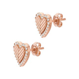 Emporio Armani Pendientes de plata de ley para mujer, oro rosa, EG3627221, talla única, Sin piedra preciosa, Oro Rosa Brillante