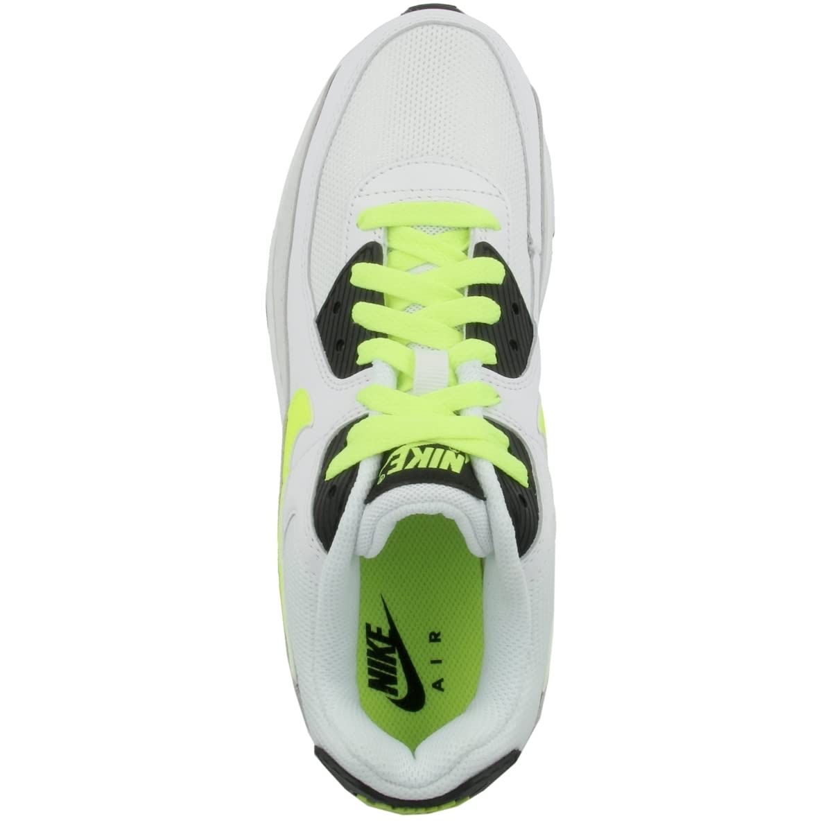NIKE CD6864-112 Air MAX 90 LTR (GS) Hombre White/Volt-Black-Pure Platinum EU 36.5