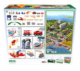 BRIO World - Set Ferroviario Equipo de Rescate, World Ferrocarriles, Set de Construcción de Madera, Juguete para Niños y Niñas 3+ Años, 44 Piezas