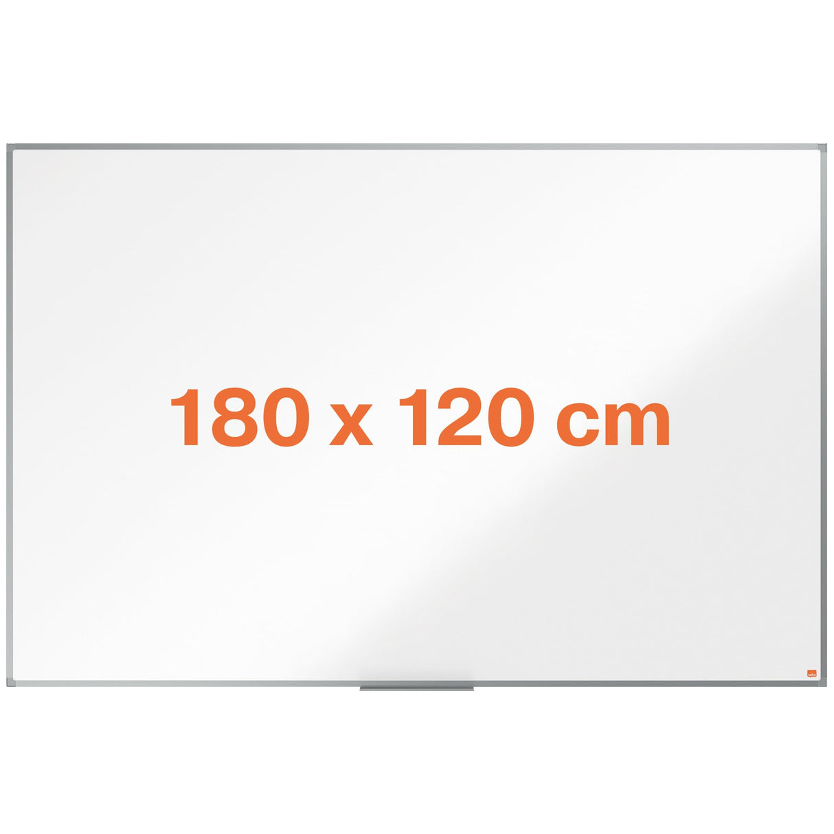 Nobo Pizarra Magnética de Acero, 1800 x 1200 mm, Marco de Aluminio, Fijado a la Pared con Montaje en las Esquinas, Bandeja para Rotuladores, Gama Essence, Blanco, 1905213