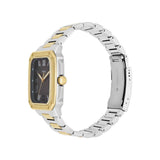 Fossil Reloj Crosby para Hombre, Movimiento de Cuarzo de Tres Agujas con Fecha y Correa de Acero Inoxidable, Plata y Tono Dorado