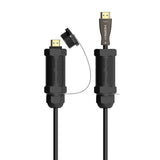 Aisens Cable HDMI V2.1 AOC con Armadura Ultra Alta Velocidad/HEC 8K@60HZ 4K@120HZ 4:4:4 48GBPS - A/M-A/M - 50M - Color Negro