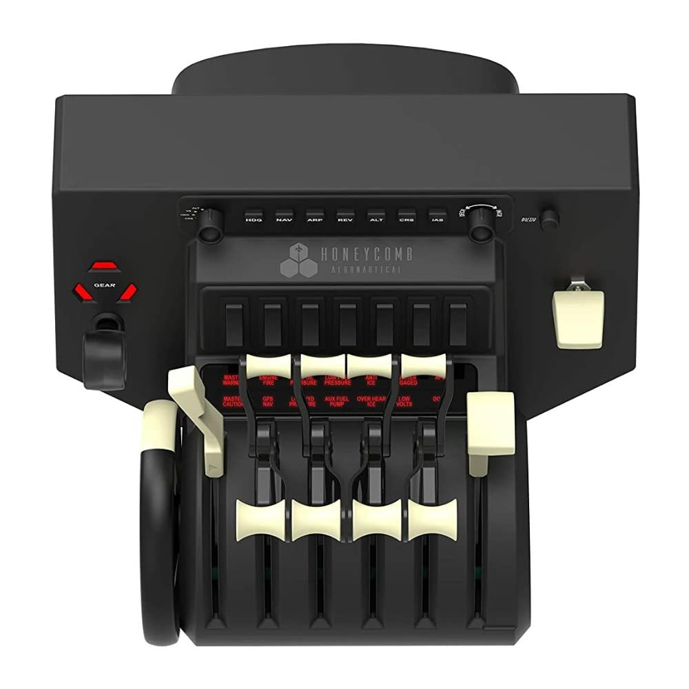 Honeycomb Aeronautical Bravo Throttle Quadrant with Auto Pilot & Annunciator Panel in aviation quality for flight simulator, Universal control system for simmer and pilots, PC [video game]