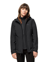 Jack Wolfskin Moonrise 3 en 1 Chaqueta, Negro, M para Mujer