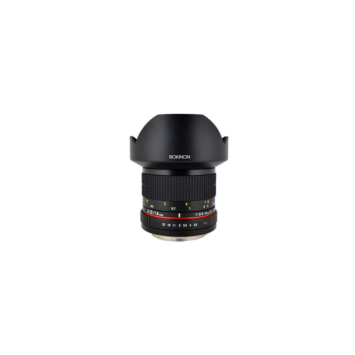 Rokinon Lente Ultra Ancha FE14M-C de 14 mm F2.8 para Canon (Negro)