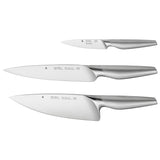 WMF Chef's Edition Juego de 3 Cuchillos con Hoja Insertada de Acero Templado Completamente Forjado