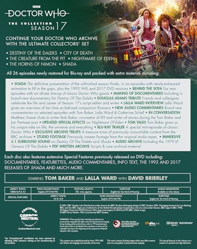 Doctor Who: The Collection Season 17 Blu-Ray
