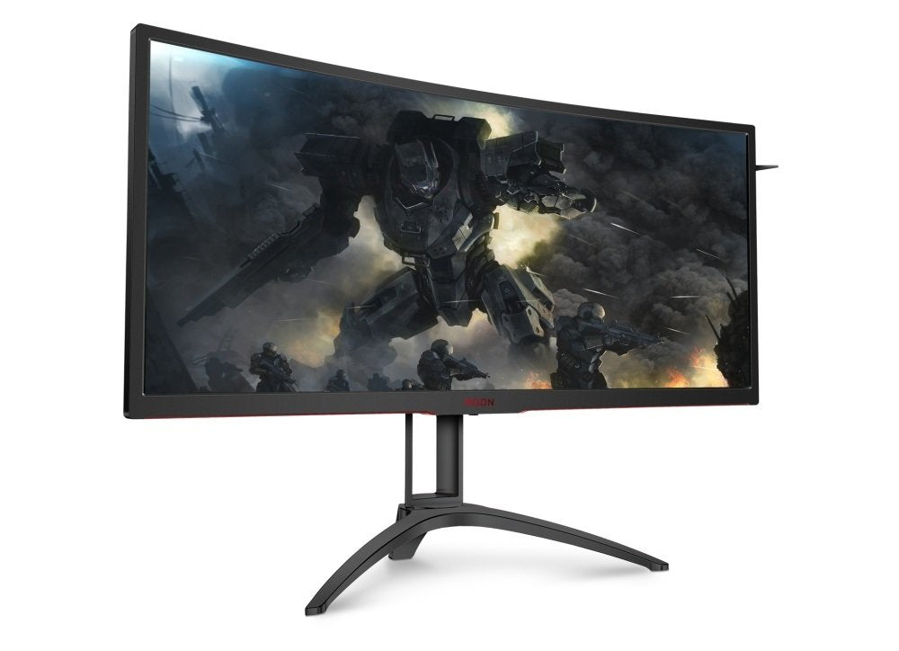 AOC Agon AG352UCG6 - Monitor curvo gaming de 35" UHD 4K (3440 x 1440, 2500:1, 4 ms, 120 Hz, Gsync, FlickerFree, LowBlue, Altavoces, VESA, HDMI, DisplayPort) Gris