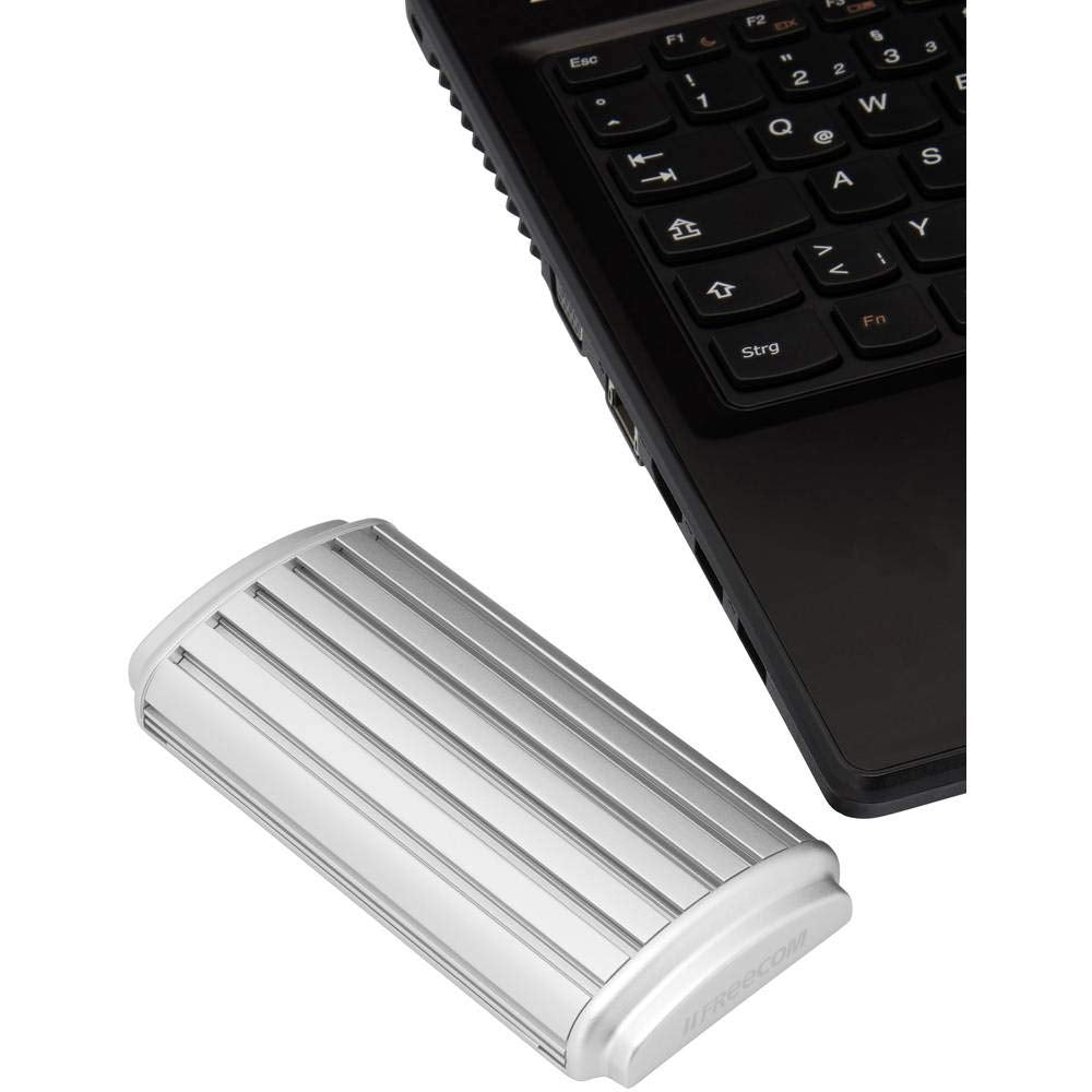 Freecom mSSD Celeritas Thunderbolt 3, 1TB, 186g, plateado, SSD externo, SSD USB 3.0, Solid State Drive externo, Windows y Mac OS X, USB-C, Unidad portátil, Interfaz Thunderbolt 3
