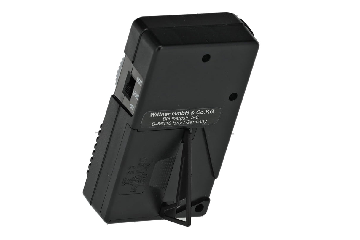 Wittner Taktell® Quartz QM 2 Series 861 - Carcasa de plástico negro - 40-208 pulsaciones/minuto - 39 posiciones de tempo - Con afinación de concierto a1 = 440 Hz - Incluye pila (9 voltios)