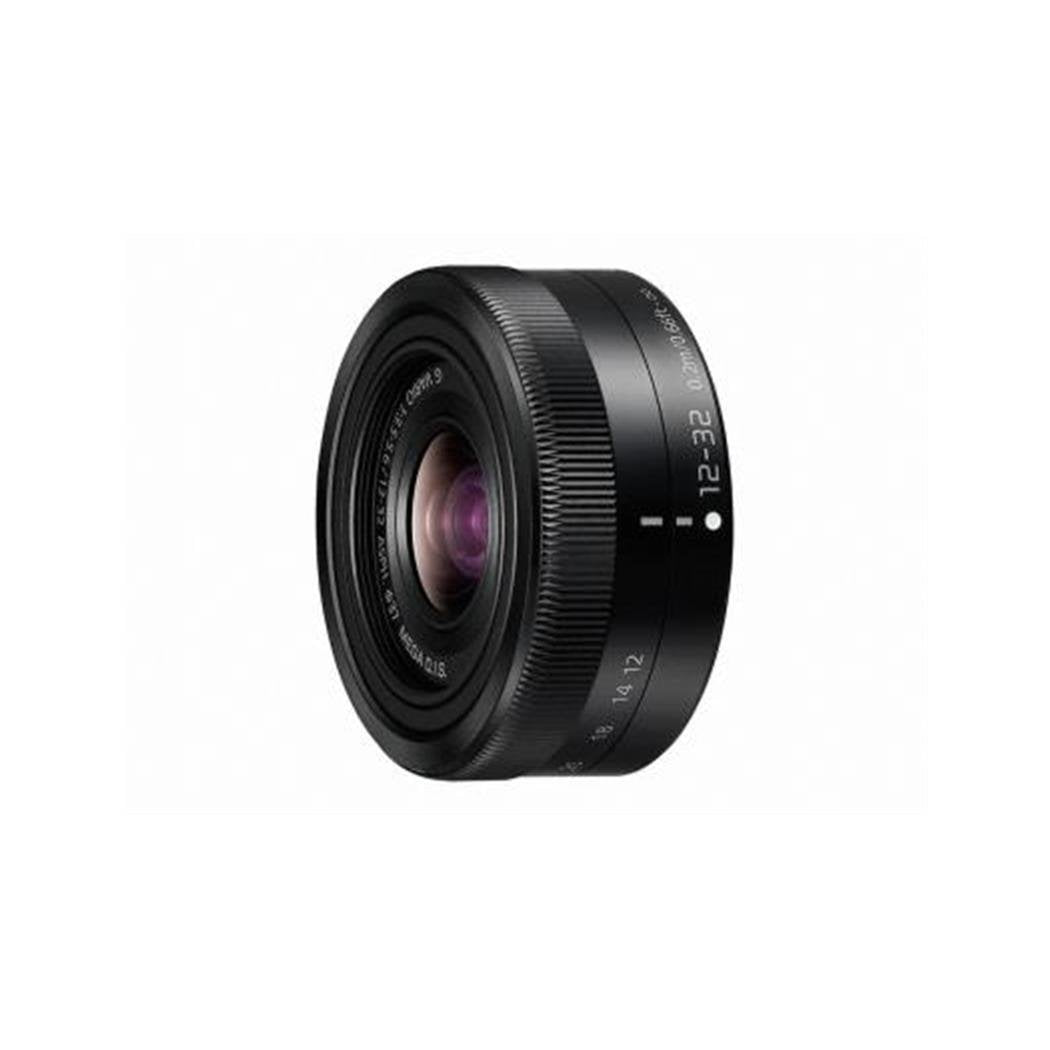 Panasonic LUMIX H-FS12032 - Objetivo Zoom estándar para cámaras de montura M4/3 (Focal 12-32 mm, F3.5-F5.6, tamaño filtro 37 mm, MEGA O.I.S), negro