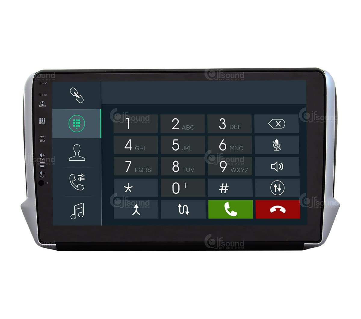 Autorradio de Ajuste Personalizado para Peugeot 2008 e 208 Android GPS Bluetooth WiFi Dab USB Pantalla táctil Full HD 9" procesador de 8 núcleos y comandos de Voz