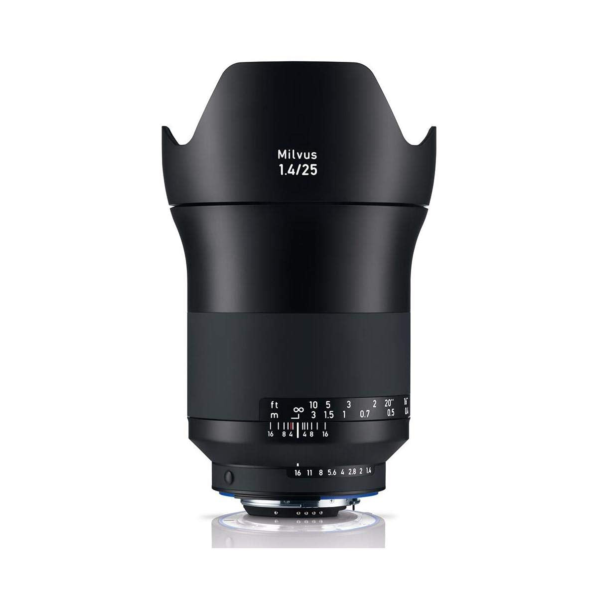 ZEISS Milvus - Lente de cámara de fotograma Completo f/1.4 de 25 mm para Nikon F-Mount ZF.2, Color Negro